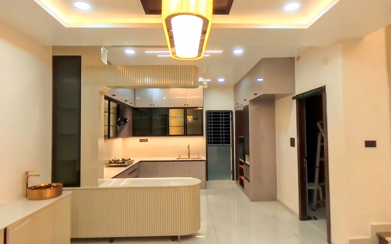 Open Kitchen & Living Corridor Transformation by Crst-EL Interiors